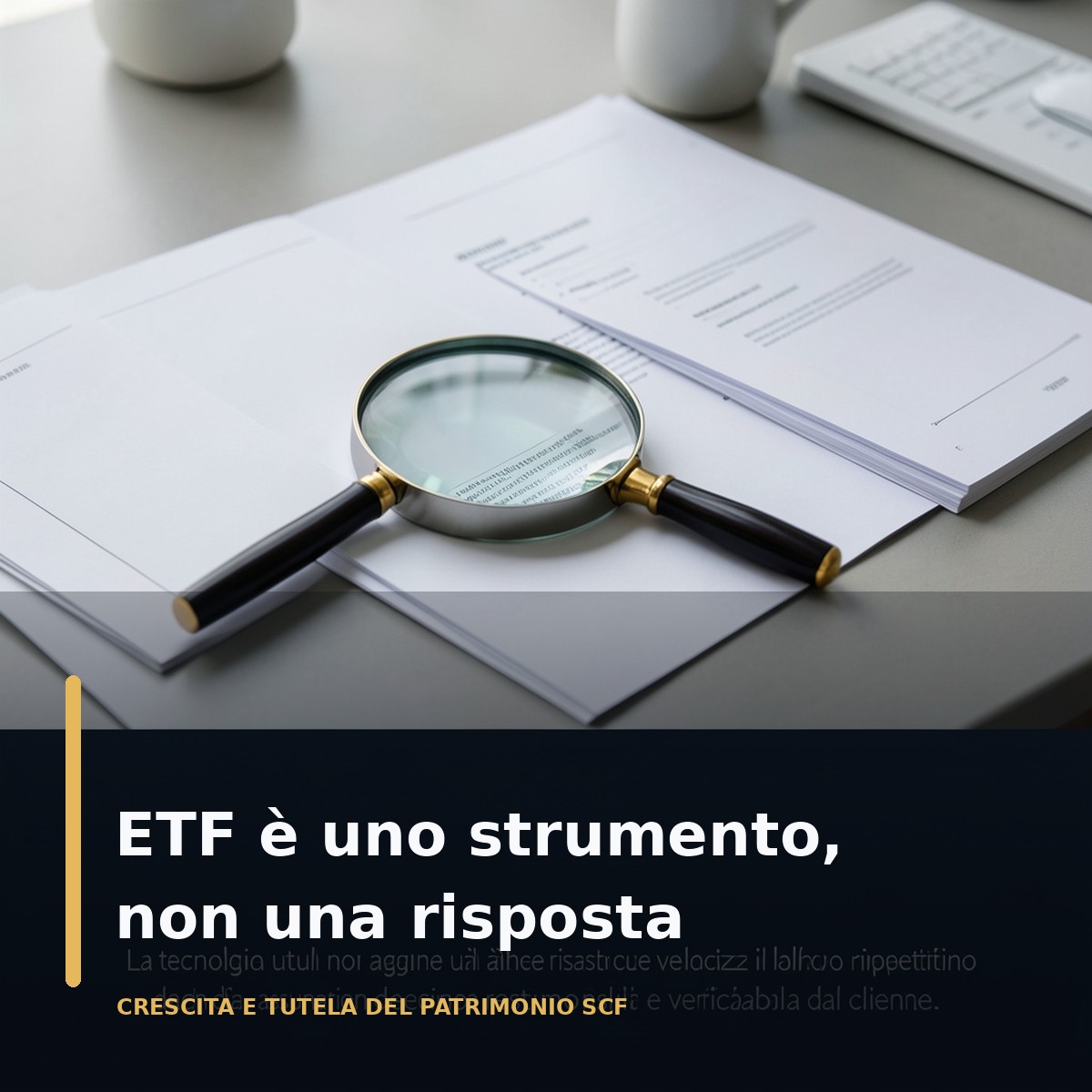 ETF è uno strumento, non una risposta